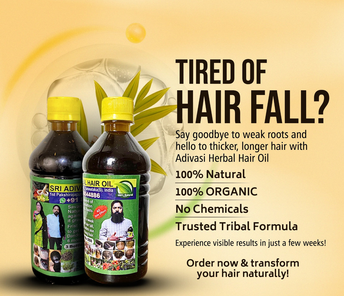 ๐ฑ 100% Herbal & Original Adivasi Hair Oil ๐ (250 ml) โ Just โน799/-