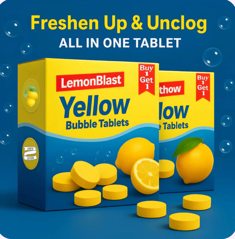 LemonBlast Yellow Bubble Tablets – Deep Clean Foaming Power(Buy 12 Get 12 FREE) – Just ₹499