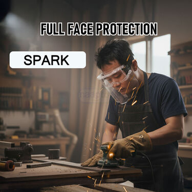 Full Face Protective Transparent Shield Cover – Premium Safety Gear At Just 499/-